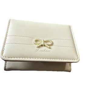 Credit‎ Card Holder, Small Leather Snap Tri-fold Card Case Wallet